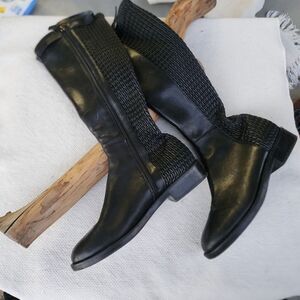 Cole haan grandos black leather boots.